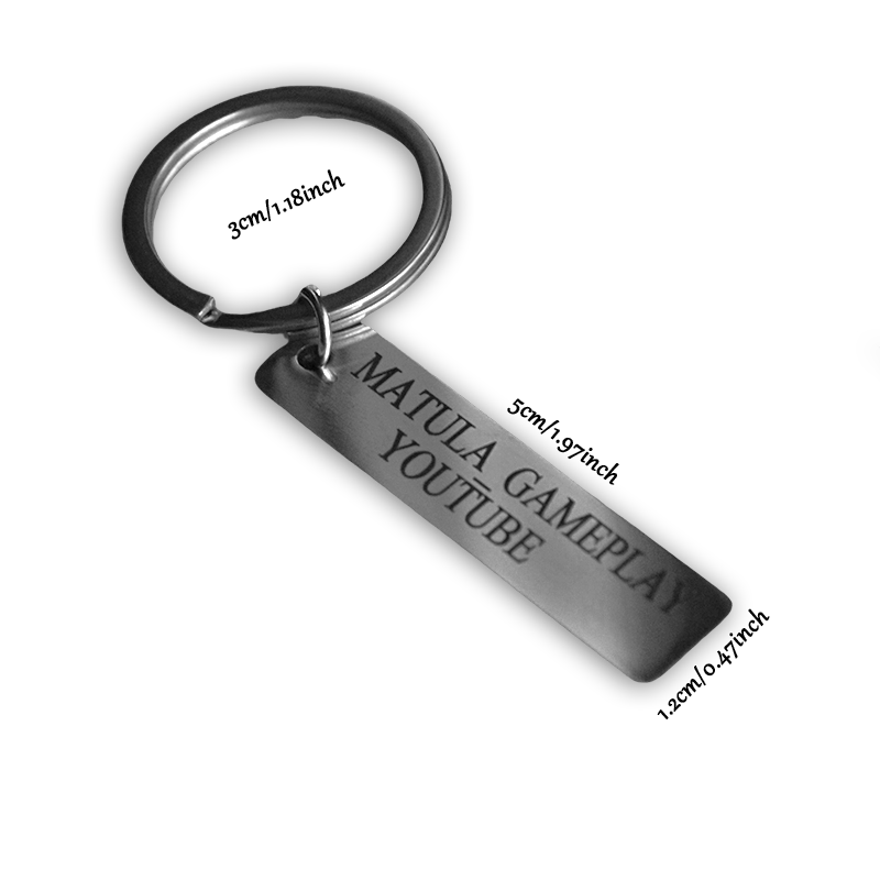 Matula_Gameplay Rozsdamentes acél kulcstartó medál