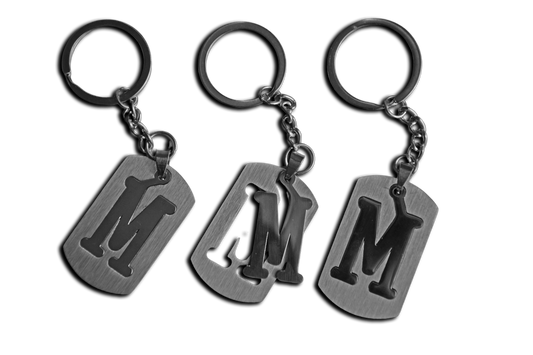 Matula_Gameplay Rozsdamentes Acél Betűs Kulcstartó (M)