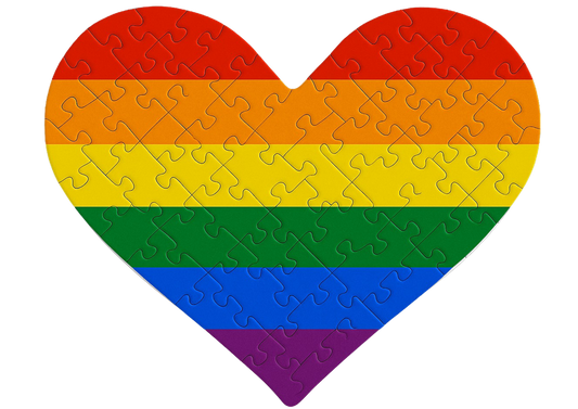 Egyedi Kirakó Szív alakú 63db-os A4-es méret